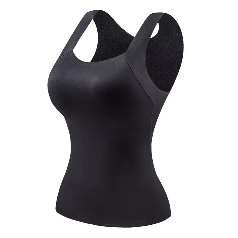 Ubowen for 40-70Kg Seamless Women Camisole Top with Chest Pad Fixed Cup Bottoming Underwear Tank Tops No Steeling Ring